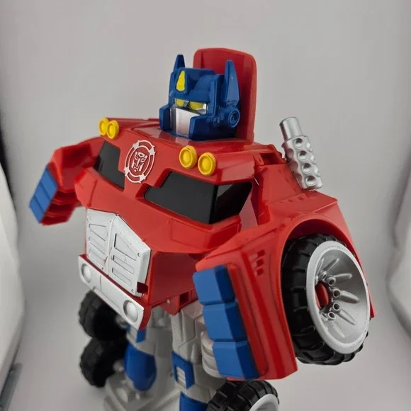 Transformers Rescue Bots Academy Optimus Prime Truck Robot‎ Action Figure Toy - Picture 9 of 10